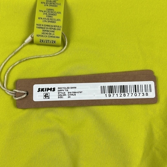 SKIMS Dippy Tie String Bikini Bottoms in Citrus Size 2X NWT - Picture 9 of 10